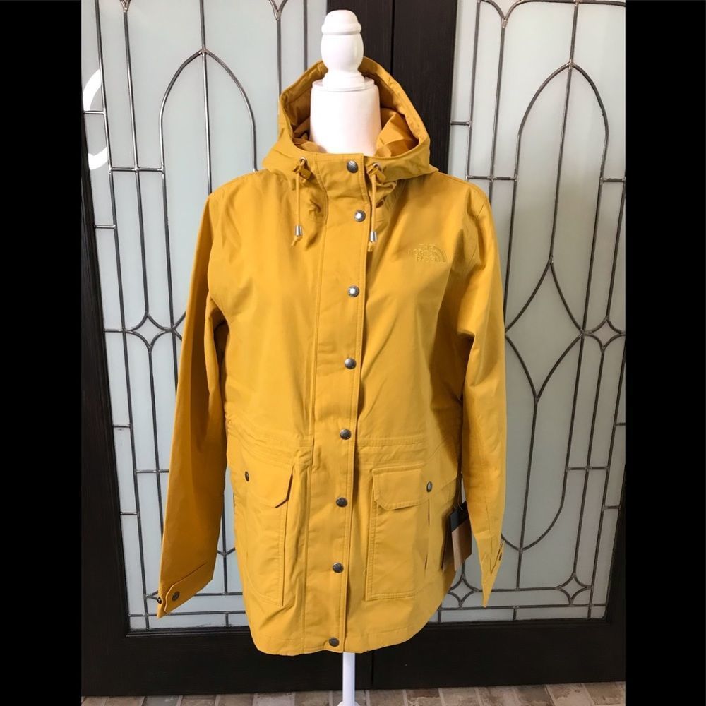 The North Face Mustard Yellow Hooded Parka Jacket